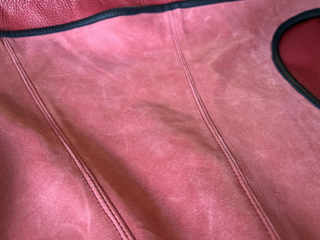 Pink nubuck leather