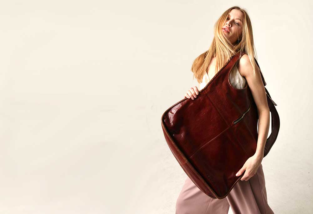 Women's Leather Organizer Bags With Multiple Pockets