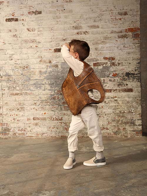 Trendy Leather Drawstring Bags for Children Trendy Leather Drawstring Bags for Children