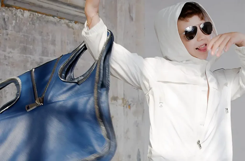 Unique Leather Bucket Bag Individuality for Kids