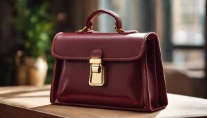 chic burgundy leather purse