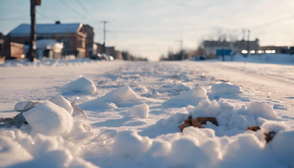 City Snowfall And Bags In The Wild